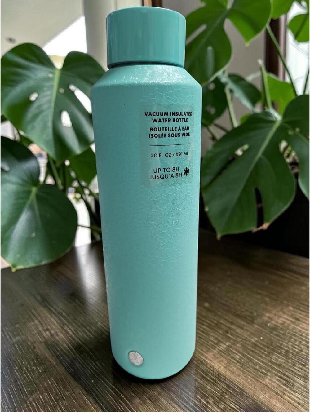 Starbucks 20oz Vacuum Insulated Bottle Turquoise Crackle Texture Cold Up To 8H